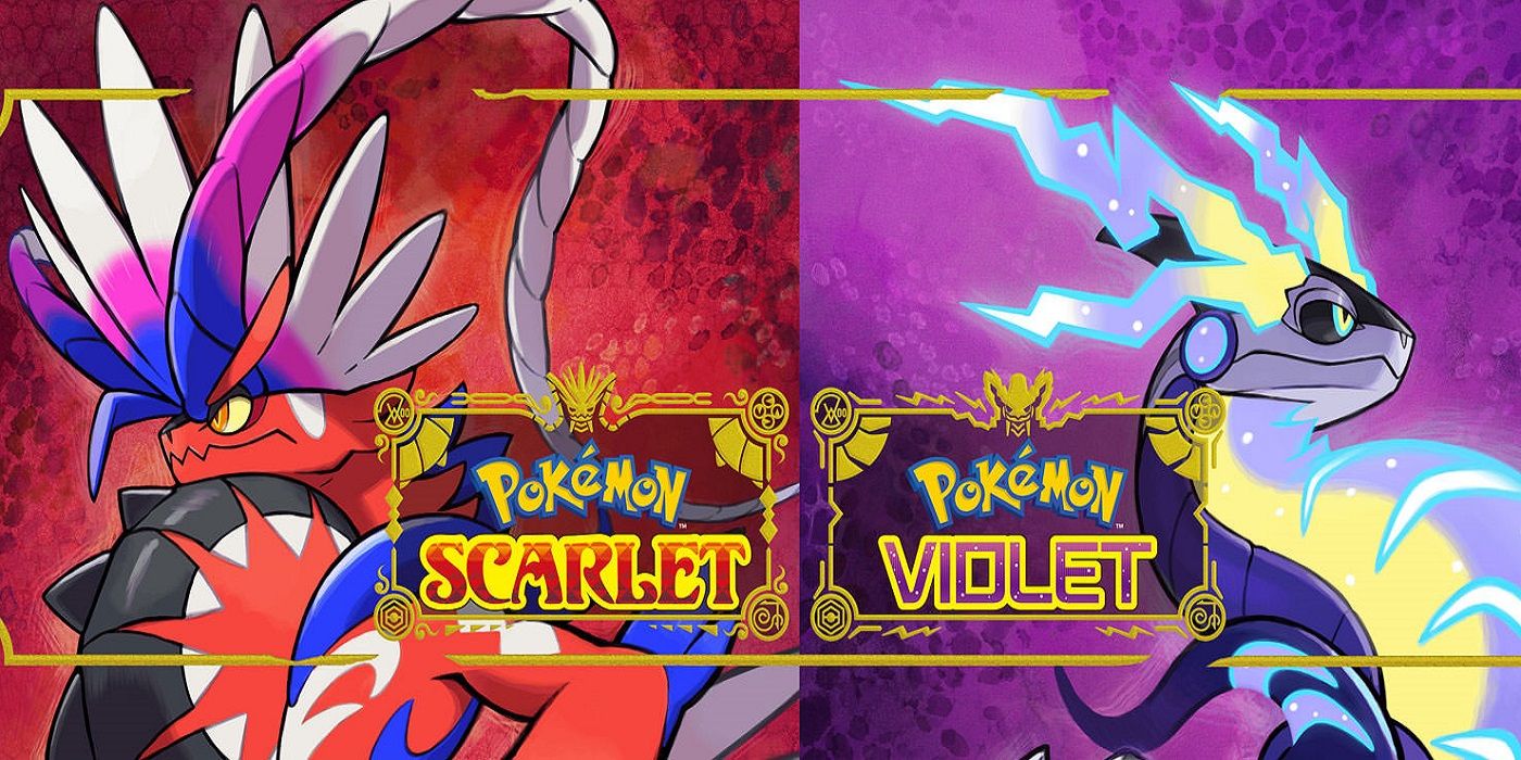 The legendary Pokémon Koraidon and Miraidon in key art for Scarlet and Violet.