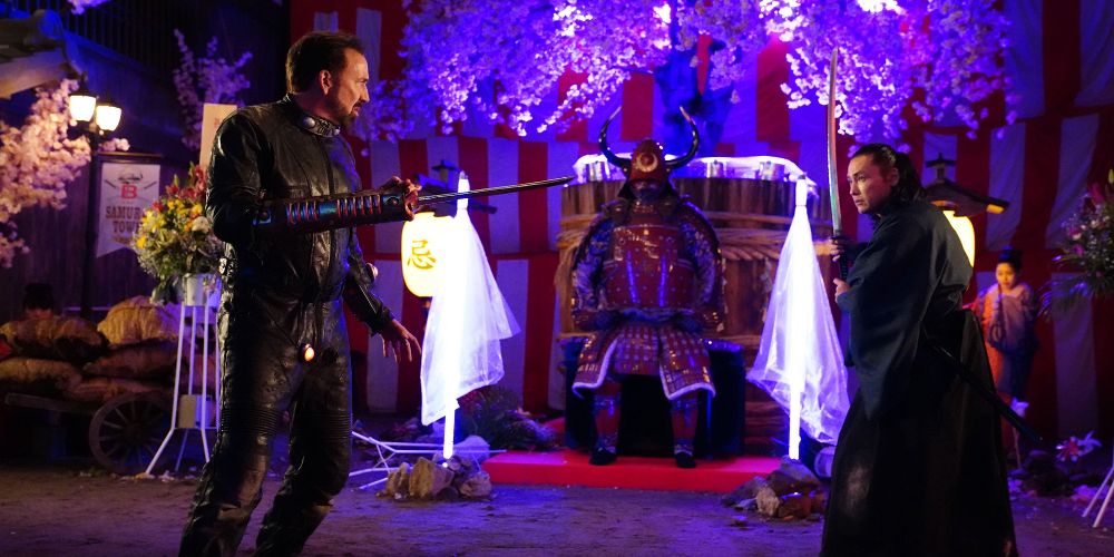 Hero fights a samurai in Prisoners of the Ghostland