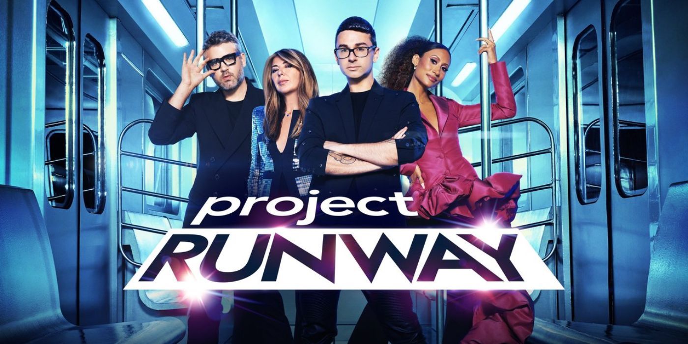 Judges posing together in a poster for Project Runway.