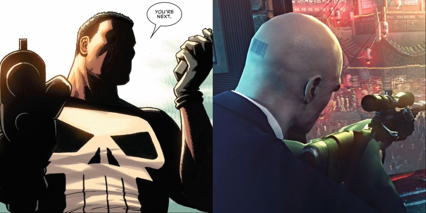 Punisher In Hitman collage image.