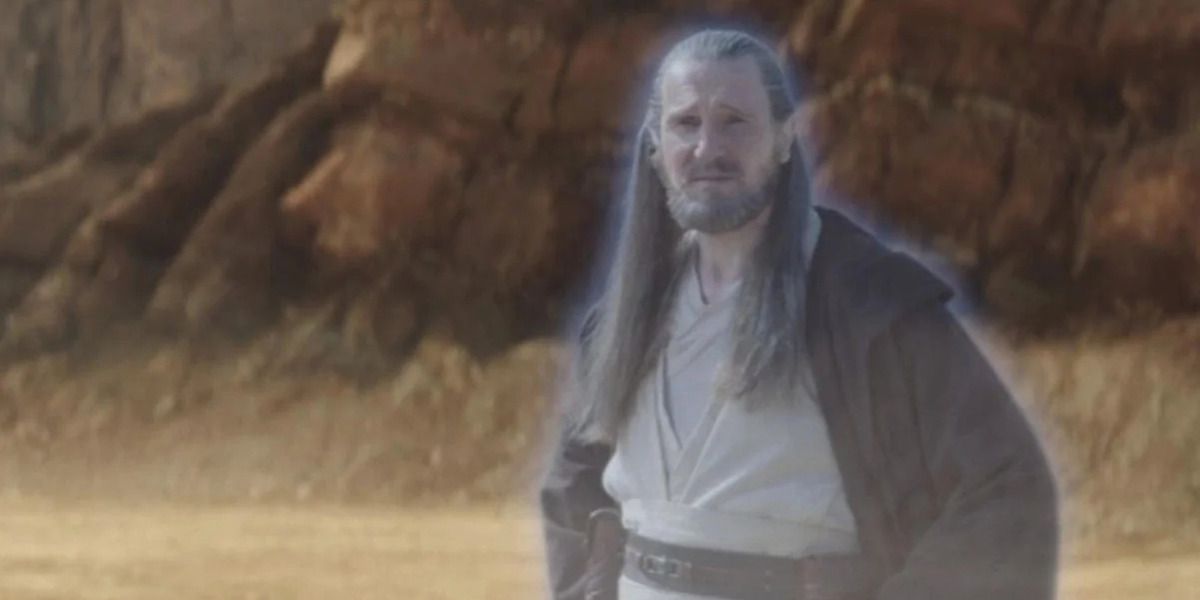 Obi-Wan speaks with Qui-Gon's ghost in the Kenobi finale