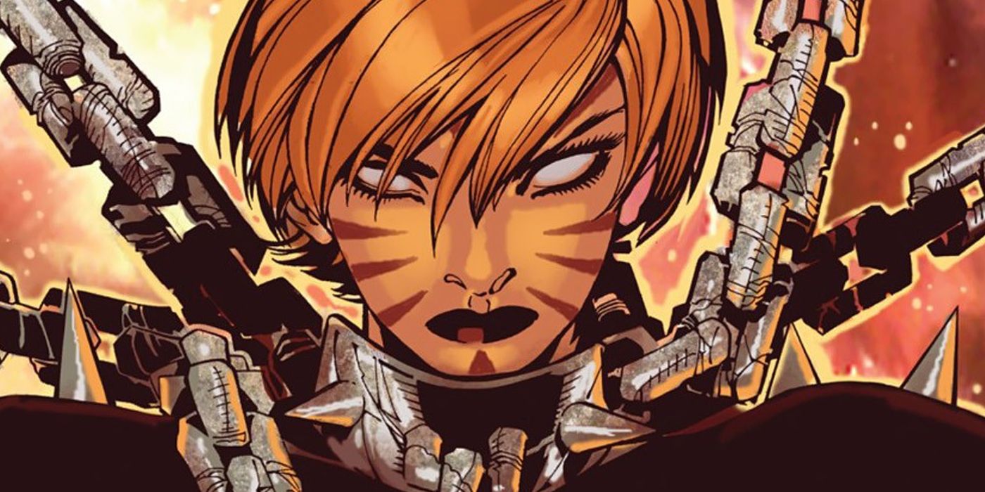 Rachel Summers in chains in Marvel Comics