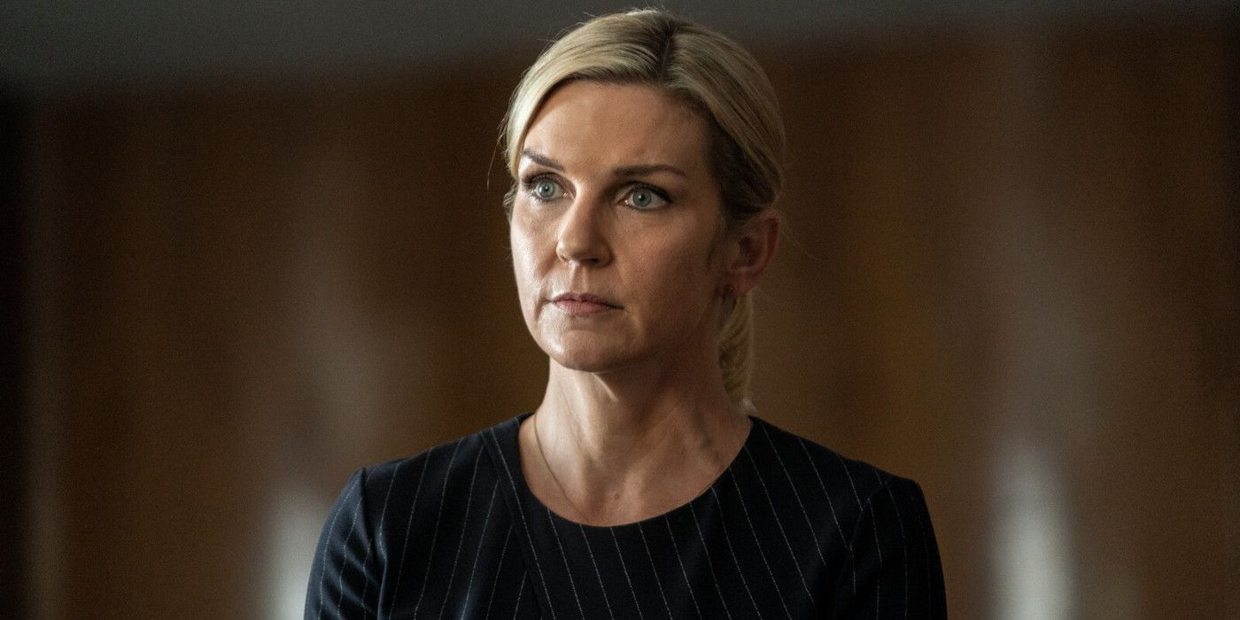 Kim Wexler looking serious in Better Call Saul season 6 in a courtroom looking slightly nervous