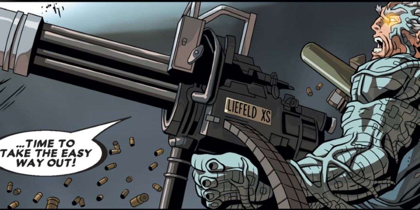 Rob Liefeld Cable gun in Cable and Deadpool