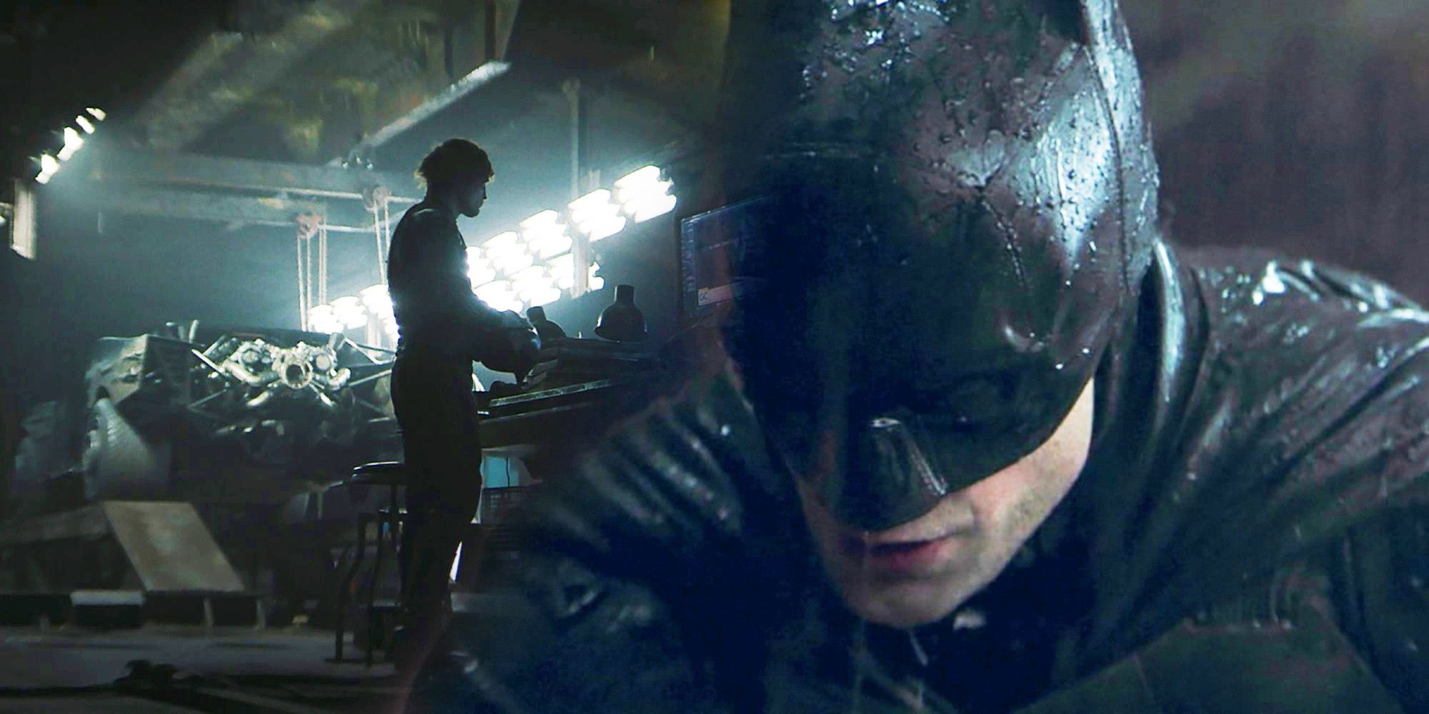 Robert Pattinson Batman Stands in the Batcave