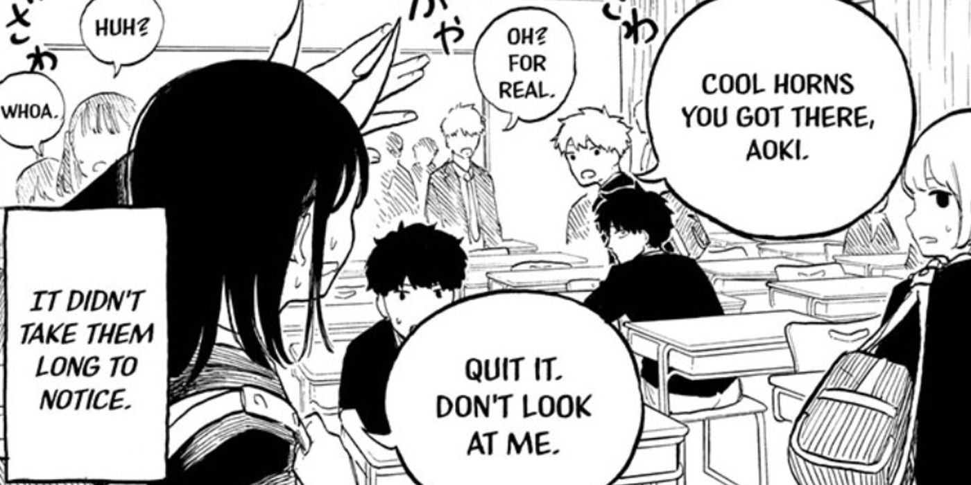 Ruri goes to class for the first time as a dragon in RuriDragon chapter 1.