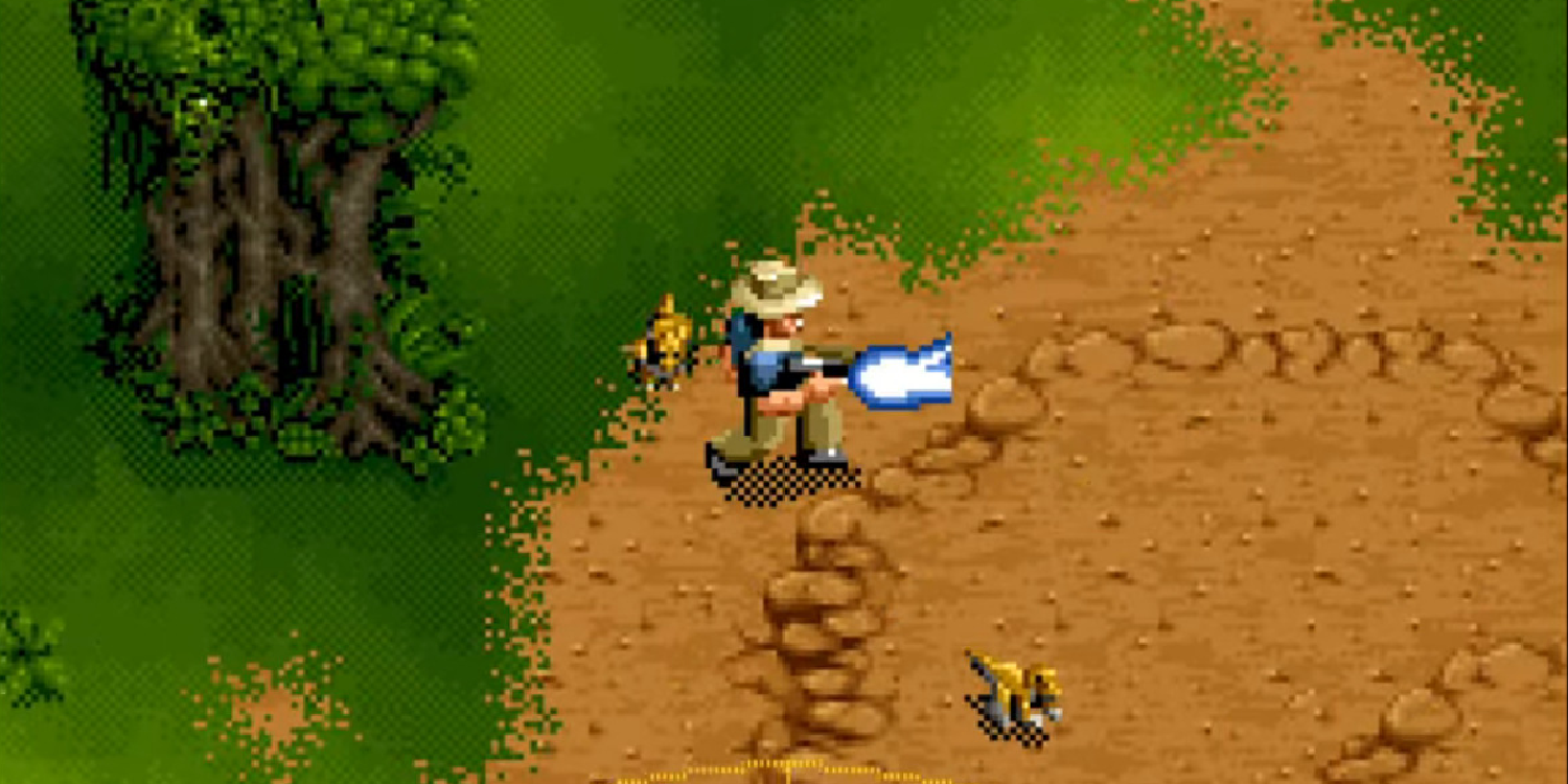 SNES jurassic park gameplay