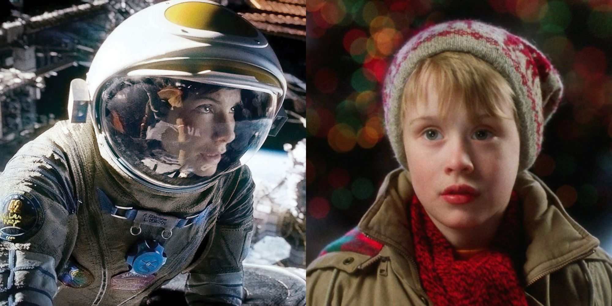 Split image showing Ryan in Gravity and Kevin in Home Alone.