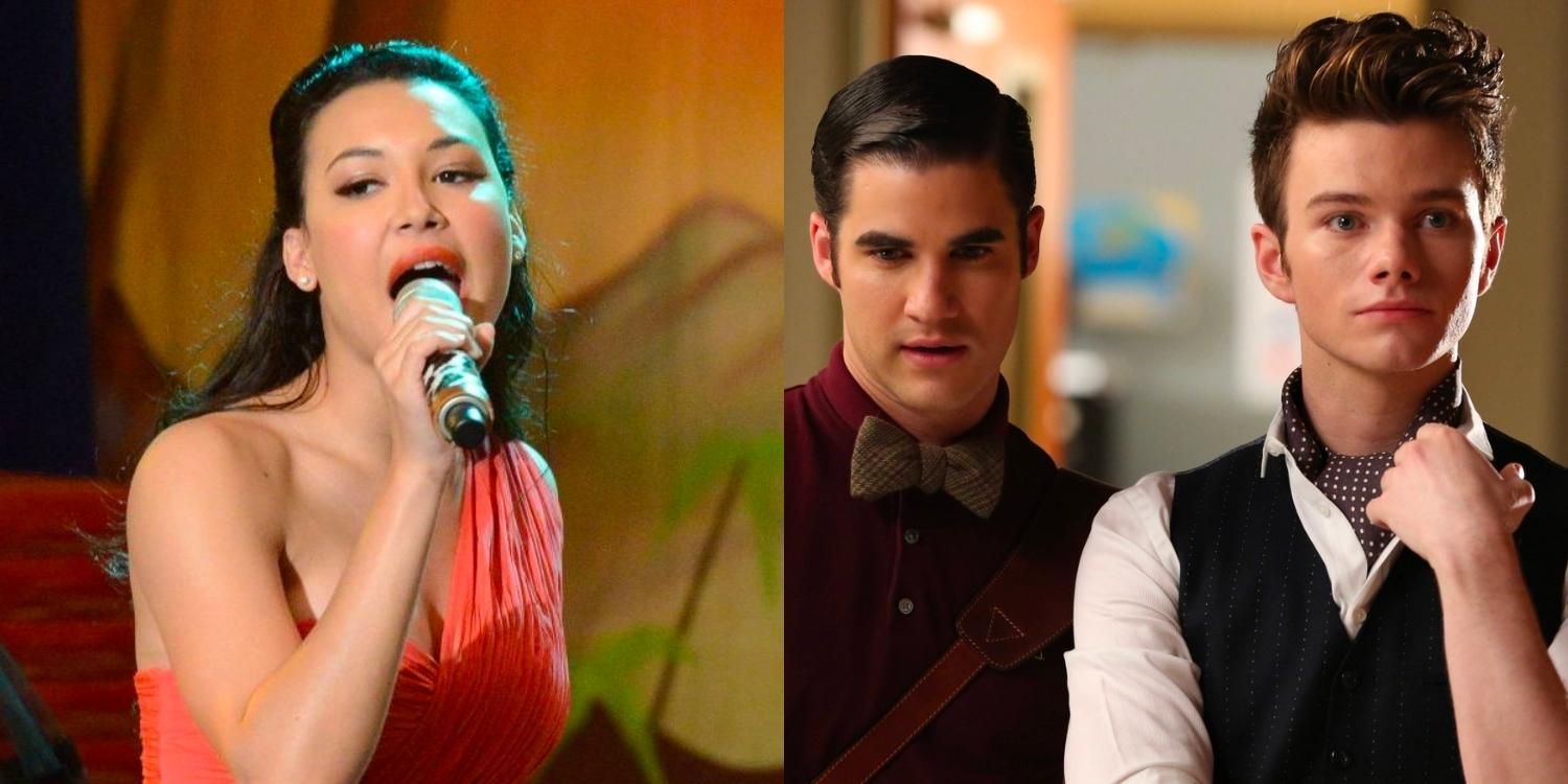 Santana singing and Kurt and Blaine together in Glee