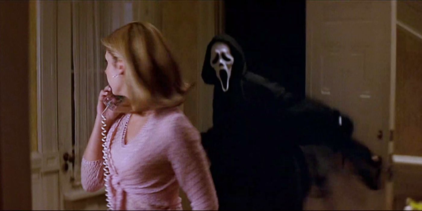 A still from one of the Scream franchise&rsquo;s chase sequences.