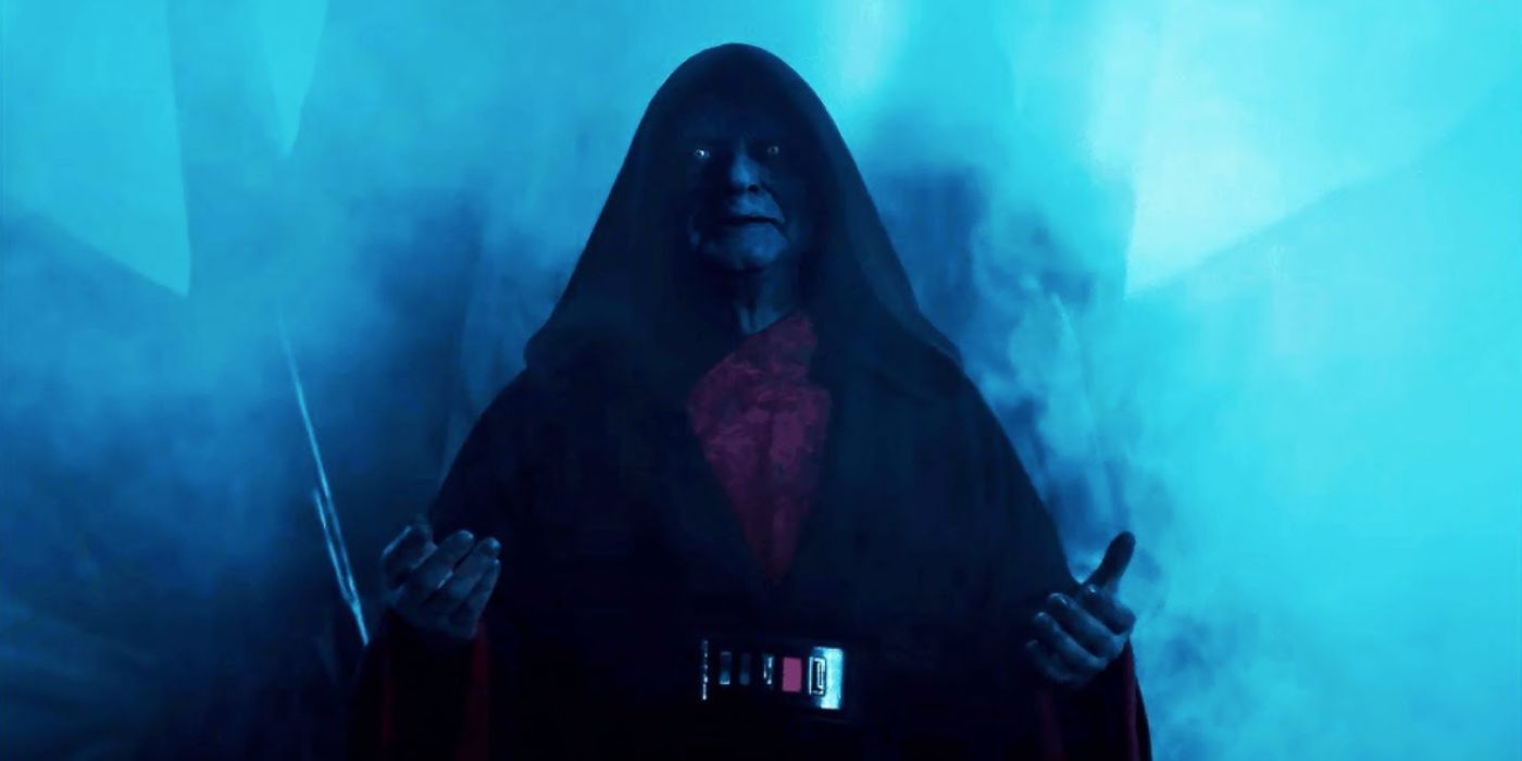  Emperor Palpatine in Star Wars: The Rise of Skywalker standing before his throne