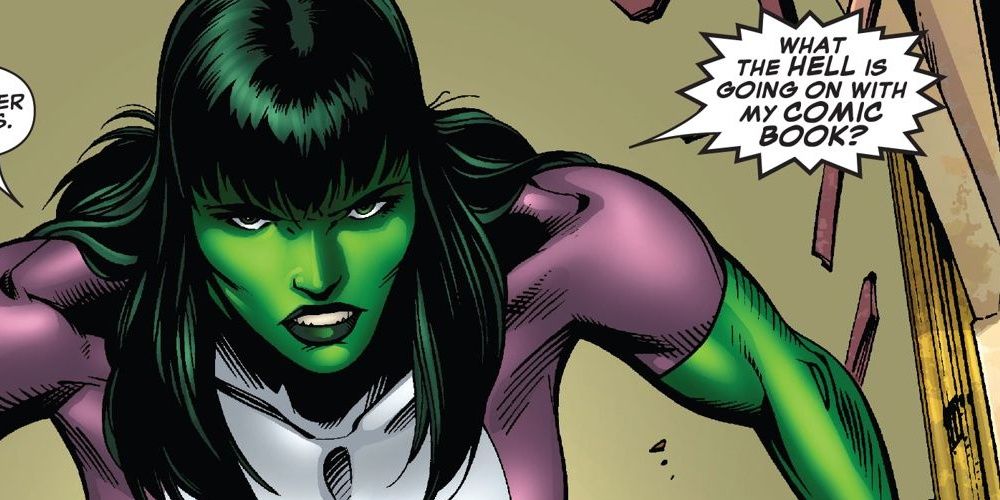 She-Hulk quebra a quarta parede