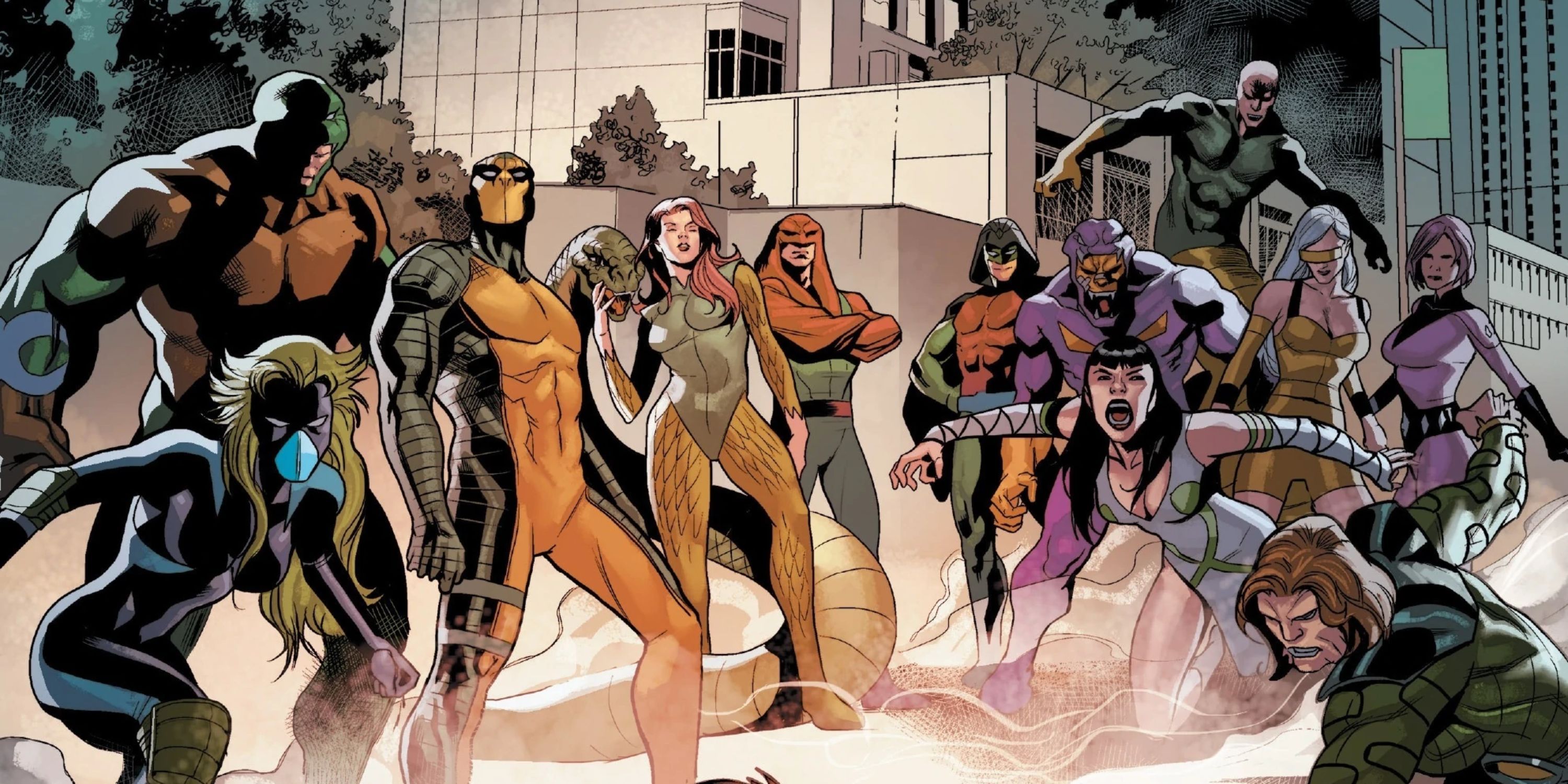 full panel of the Serpent Society