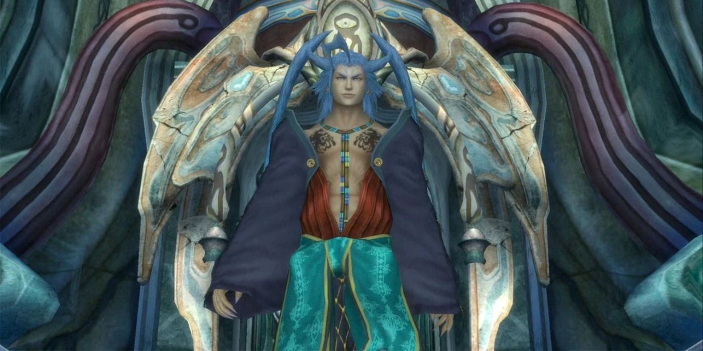 Seymour Guado at the Macalania Temple in FFX.