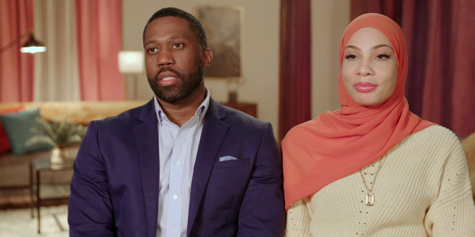 Bilal and Shaeeda talking to the camera in 90 Day Fiancé.