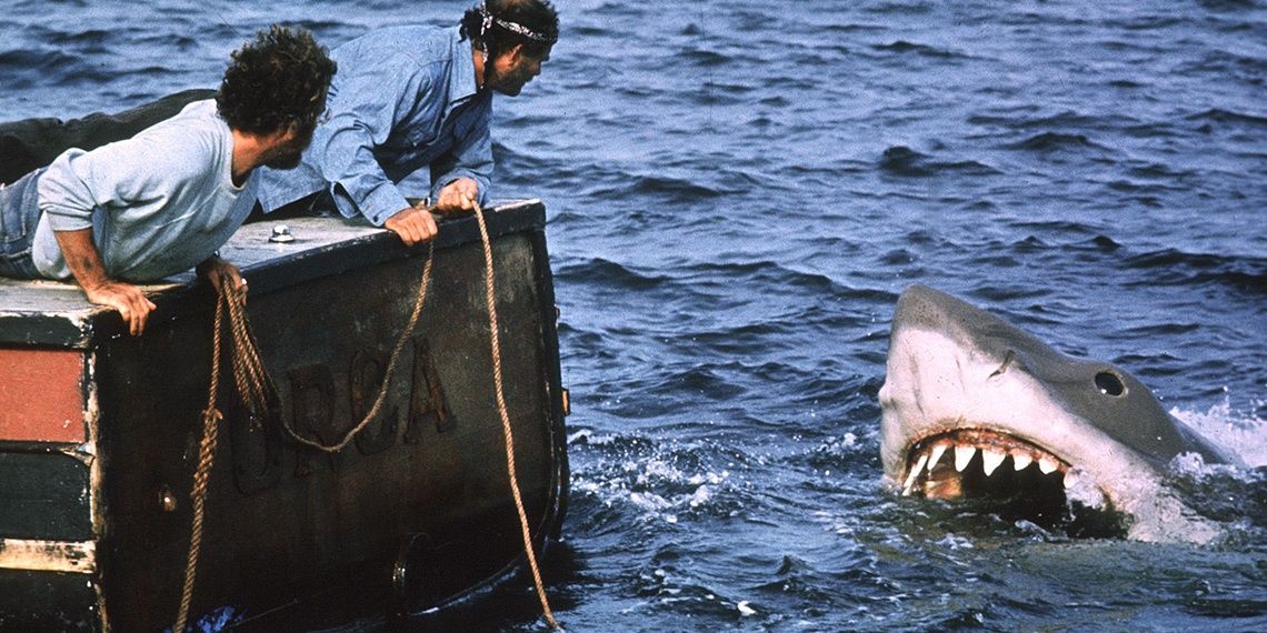 Shark trying to eat people in Jaws