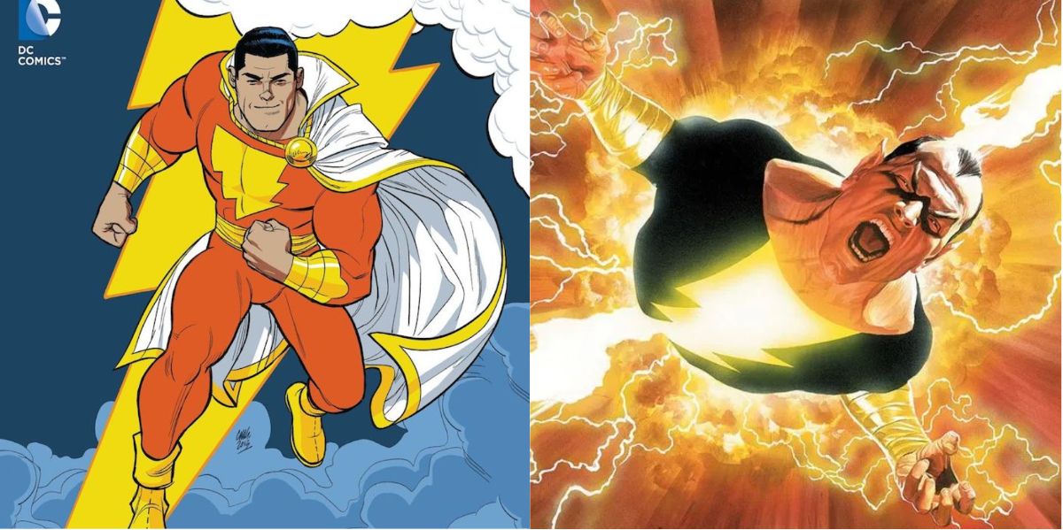Shazam and Black Adam wield their powers from DC comics