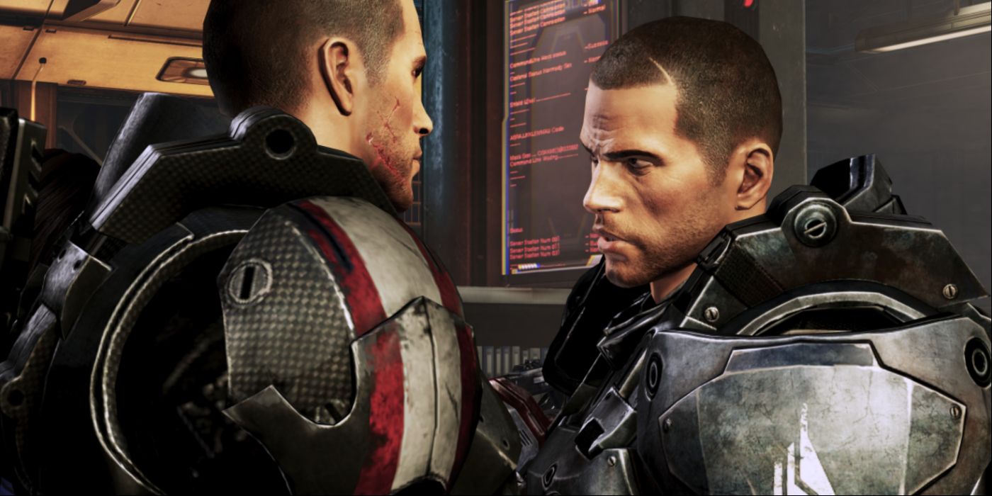 Shepard facing his clone.