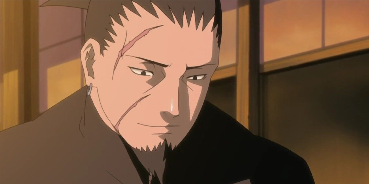 Shikaku Nara smiling in Naruto