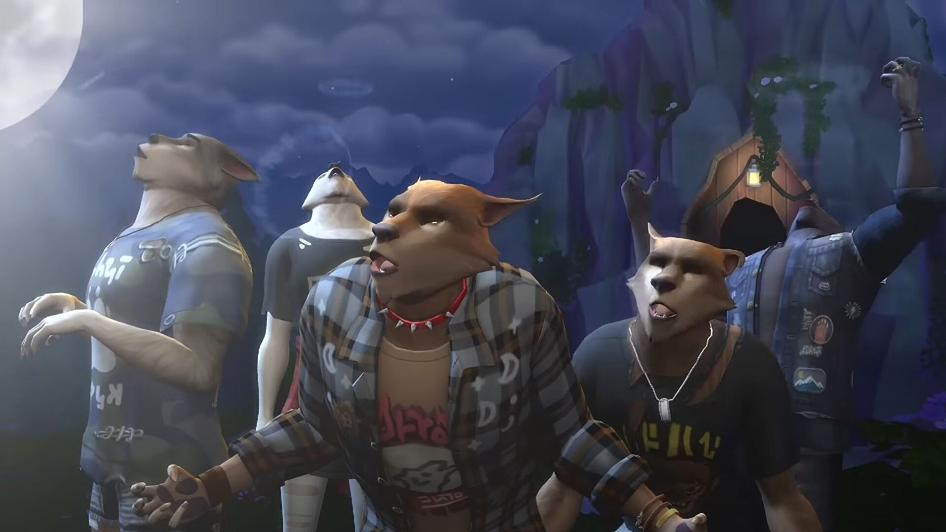 Sims 4 werewolves howling.