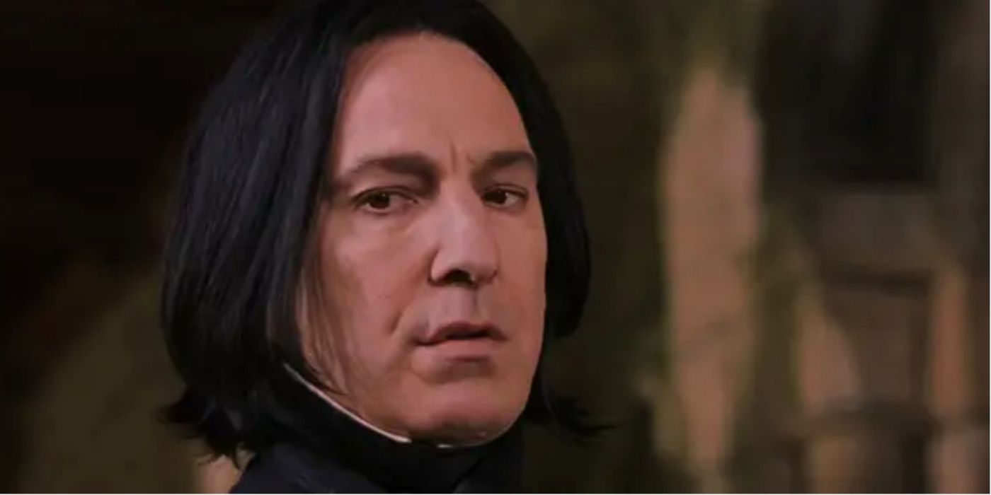 Snape questions Harry, Ron, and Hermione in Harry Potter