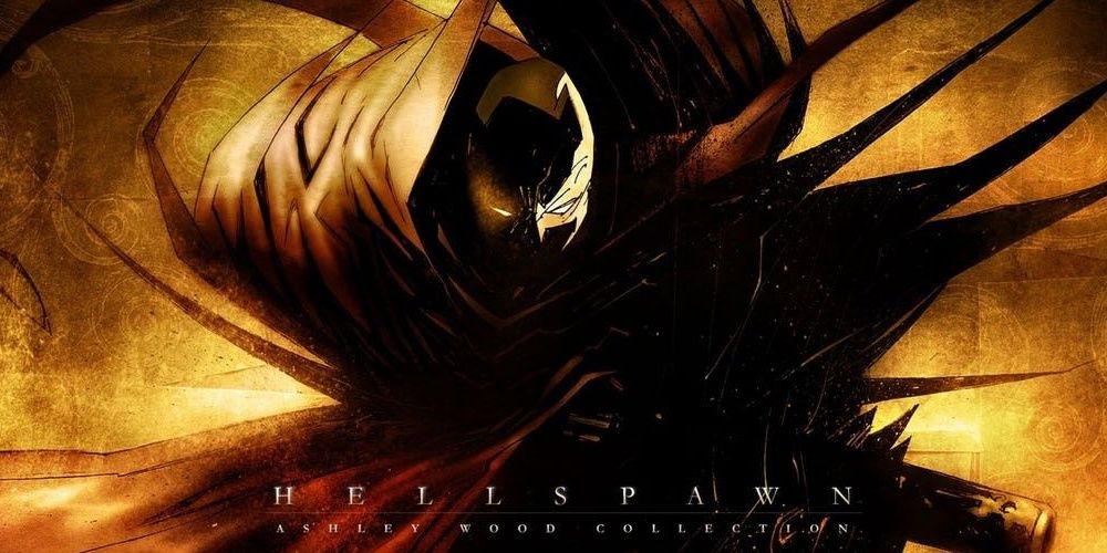 Spawn posing on the cover of Hellspawn
