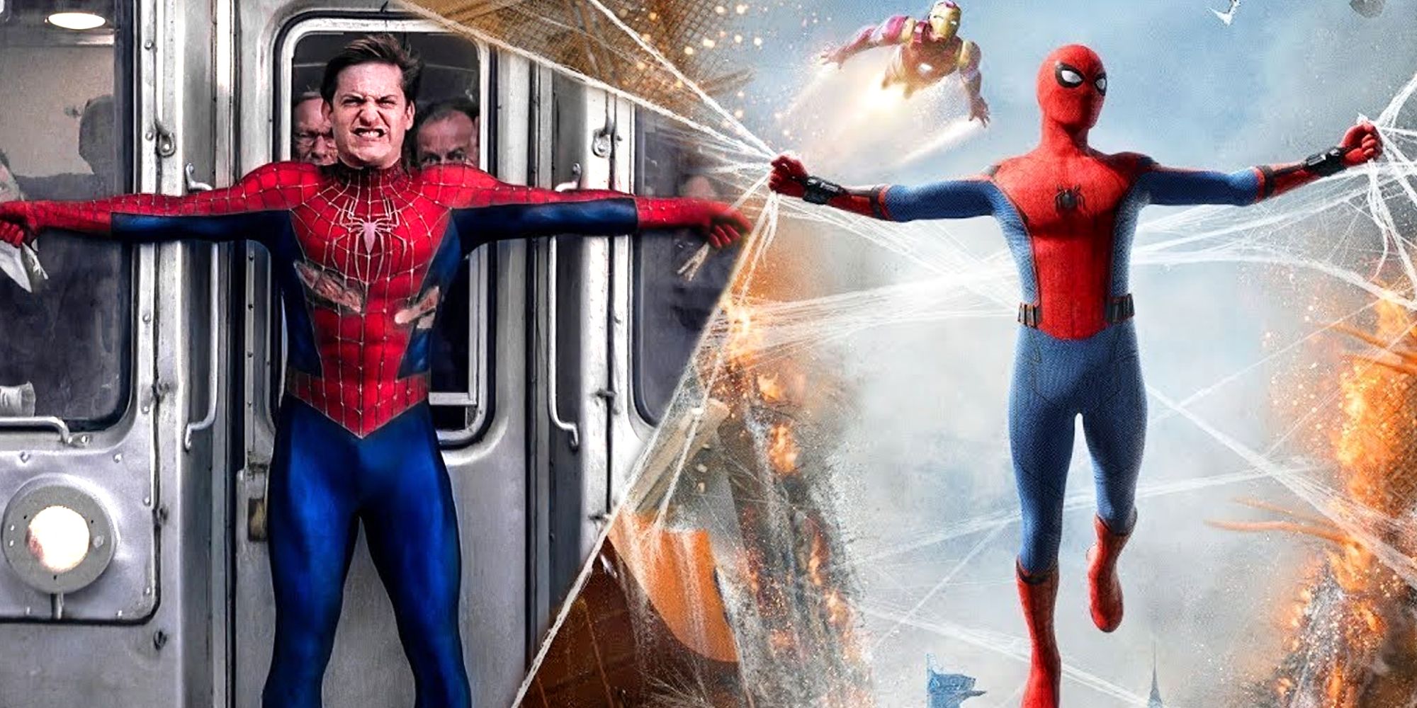 Spider-Man 2 Train Scene and Spider-Man Homecoming Ferry Scene Comparison