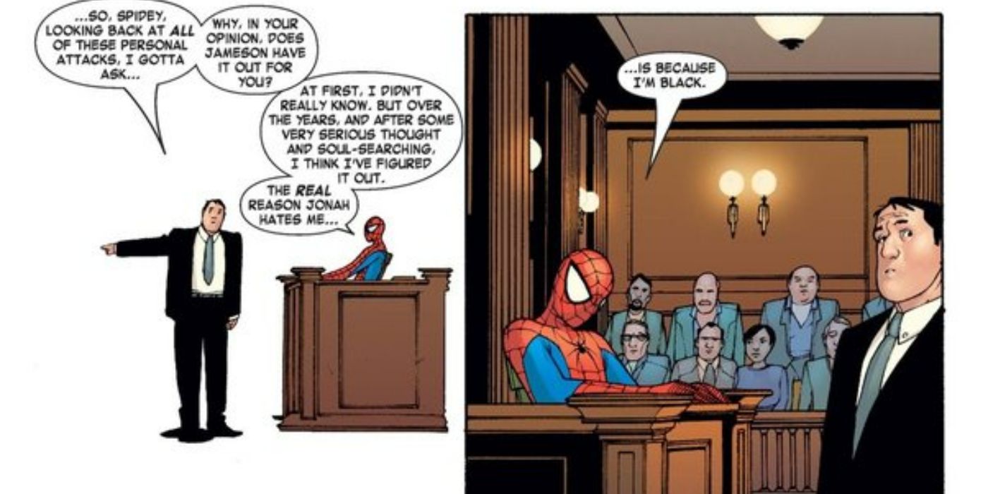 Spider Man in court in the comics