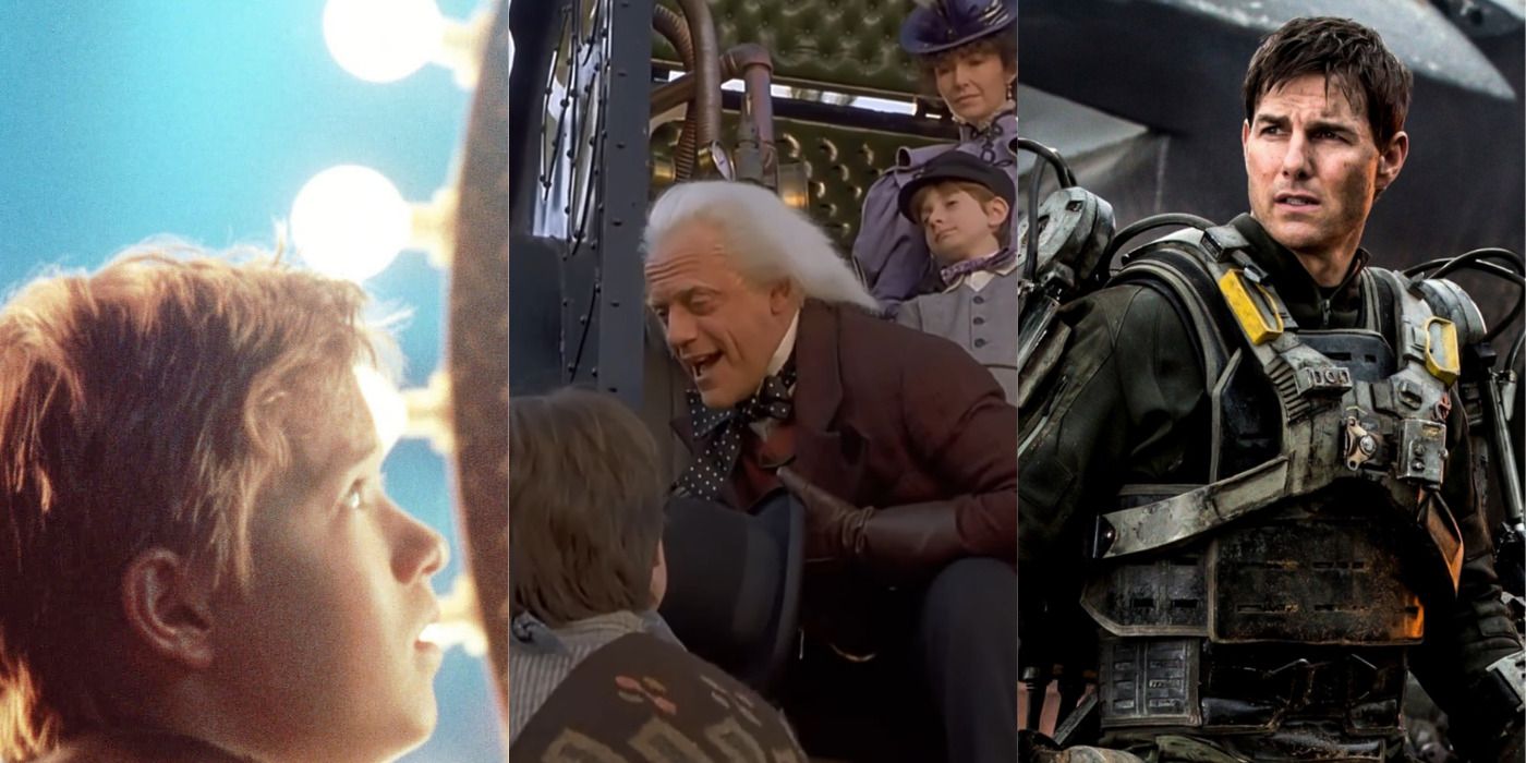 Split Image of scenes from AI, Back to the Future part 2, and Edge of Tomorrow