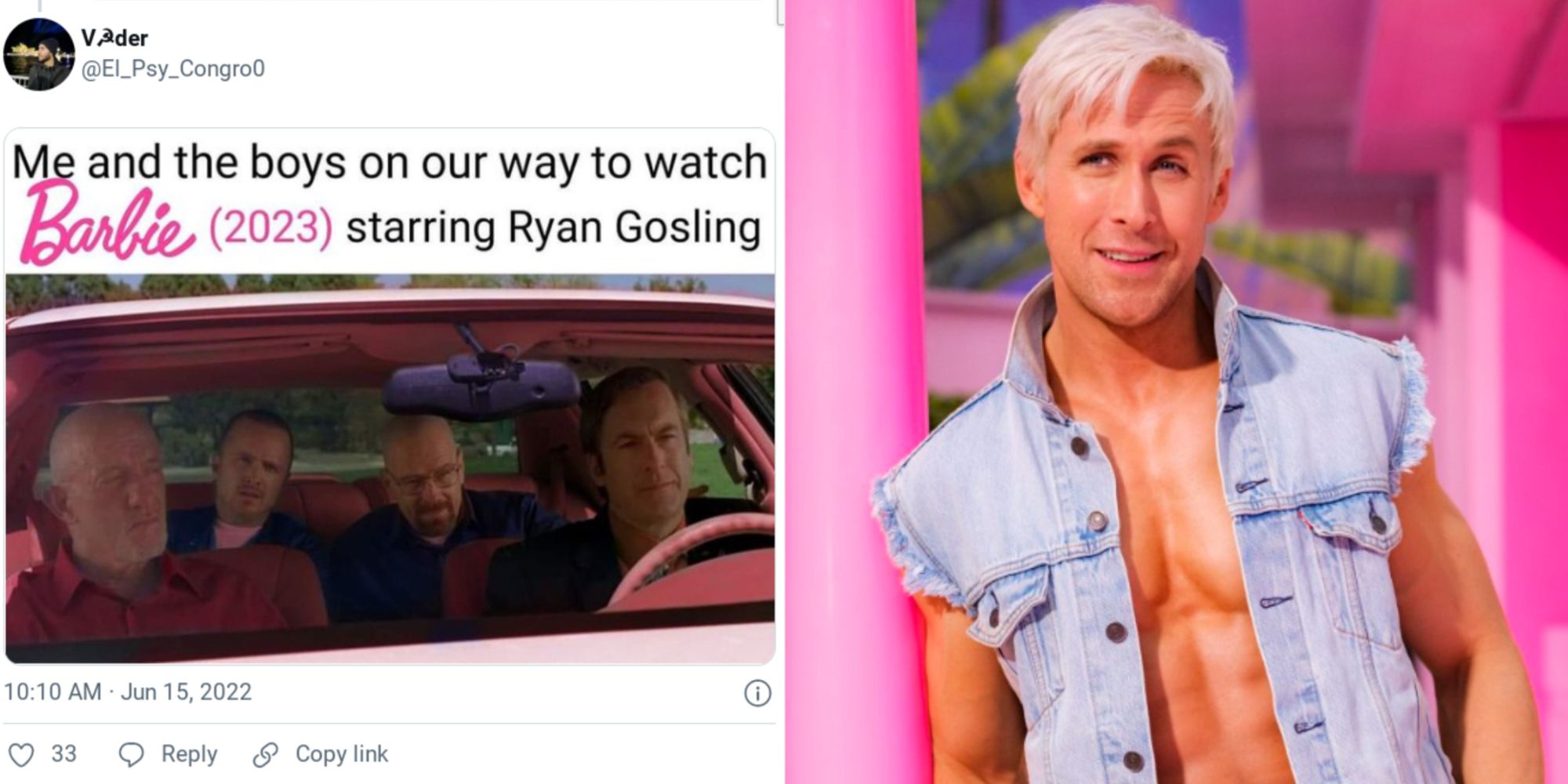 Barbie: 10 Best Twitter Reactions To Ryan Gosling As Ken