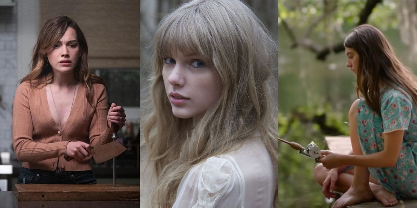 Split images of stills from You, Where The Crawdads Sing, and the Safe & Sound music video