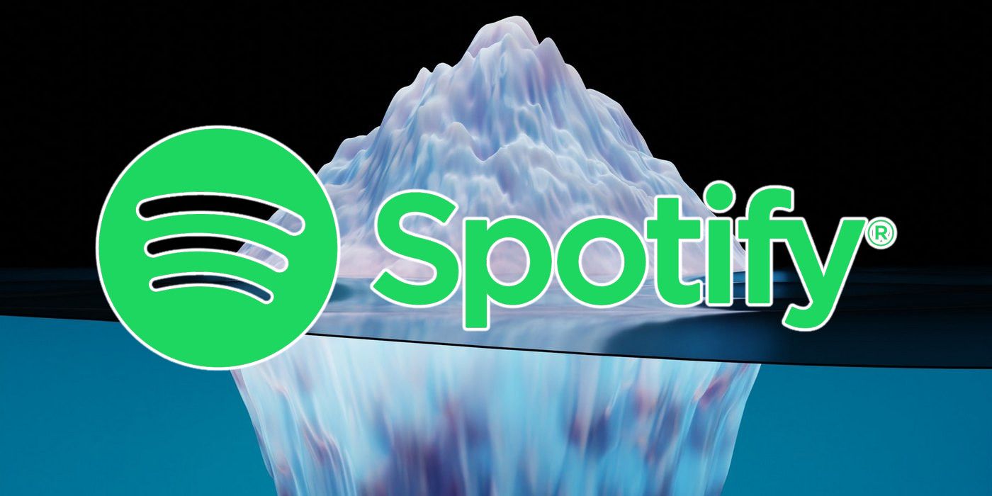 Spotify logo with an iceberg Icebergify