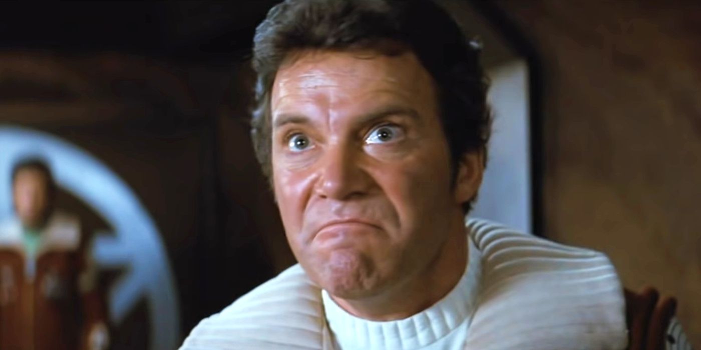 William Shatner as Kirk in Star Trek: The Wrath of Khan