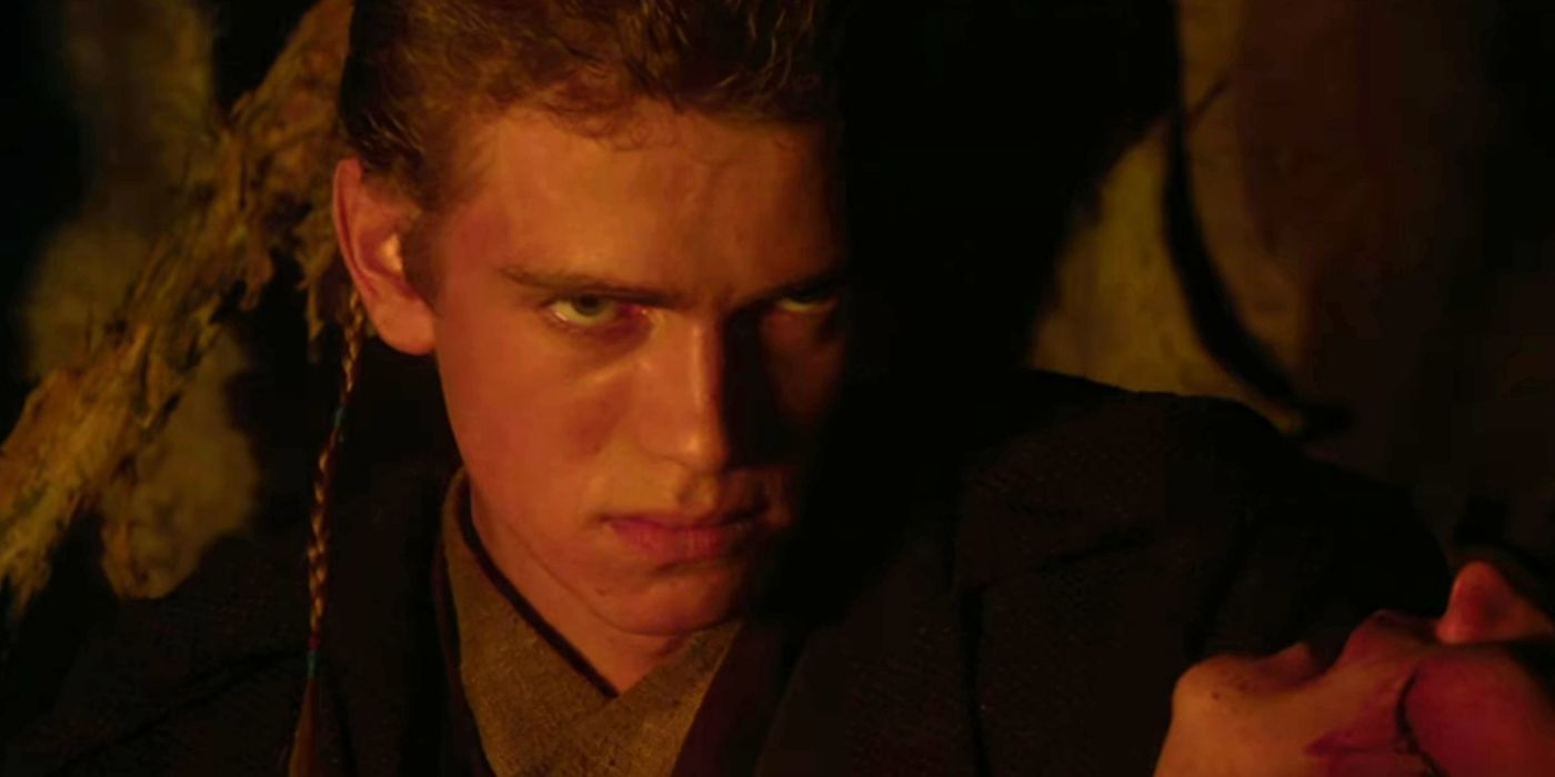 Anakin looking angry in Star Wars