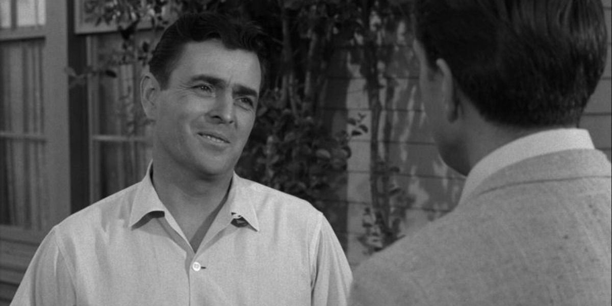 James Doohan smiles while looking on from The Twilight Zone 