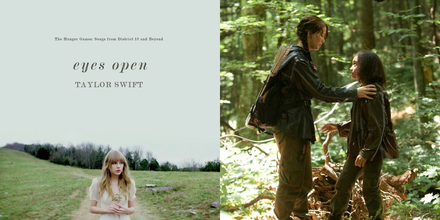 Split Image Of Taylor Swift Movie Soundtrack For The Hunger Games
