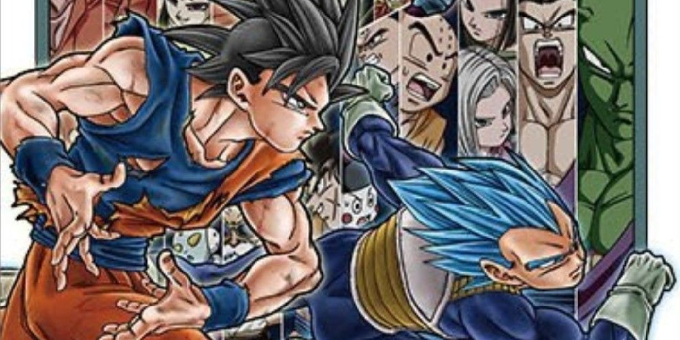 Dragonball Super manga cover with Goku and Vegeta
