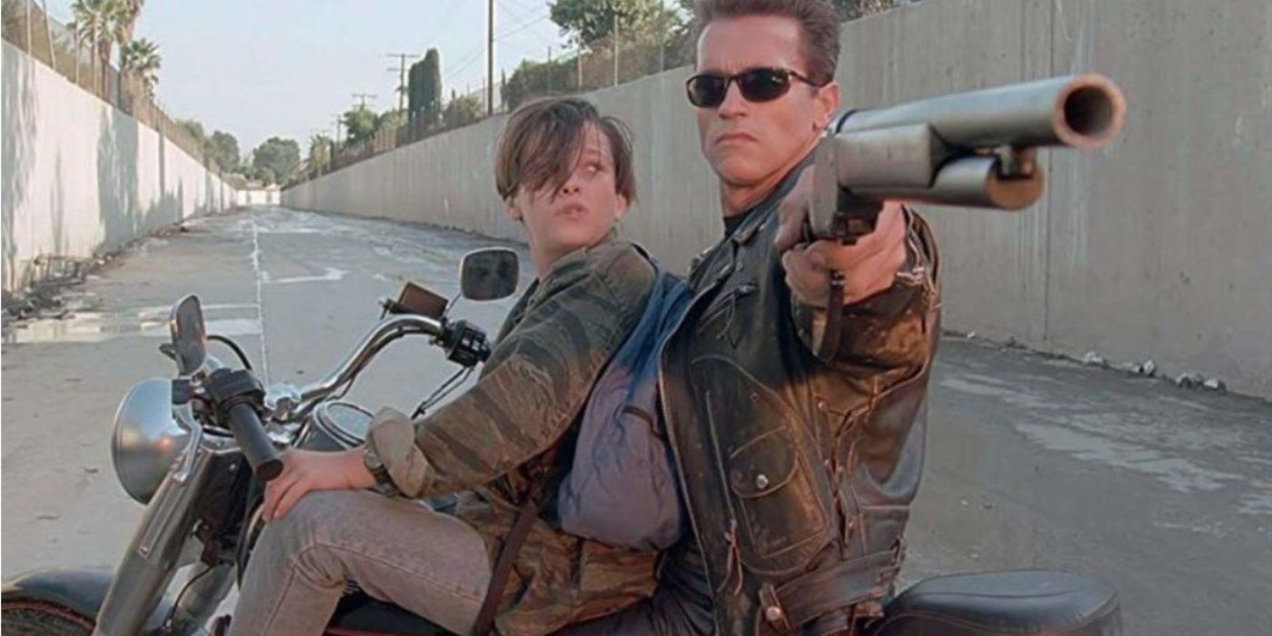 John Connor with the Terminator.