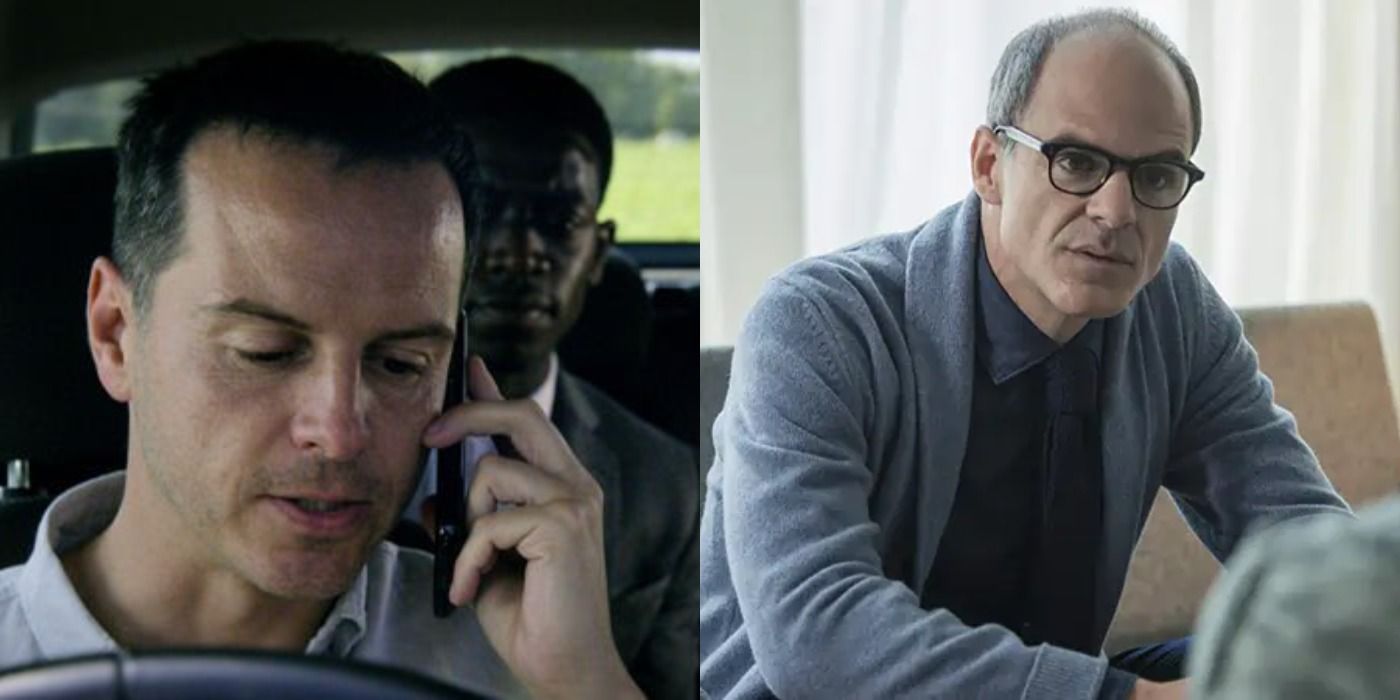 Split image showing Chris and Dr. Arquette from Black Mirror