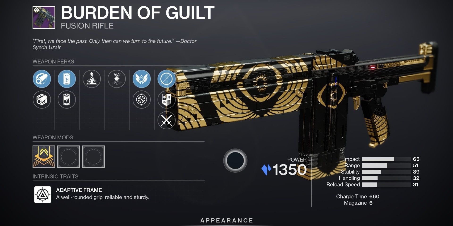 Destiny 2 How To Get The Burden of Guilt Fusion Rifle (& God Roll)