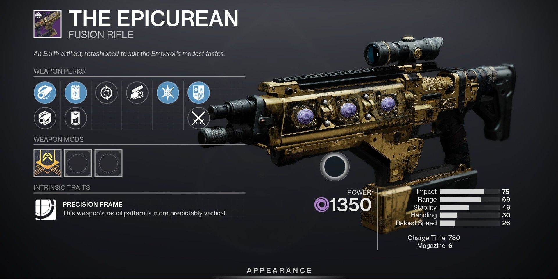 Destiny 2: How To Get The Epicurean Fusion Rifle (& God Roll)