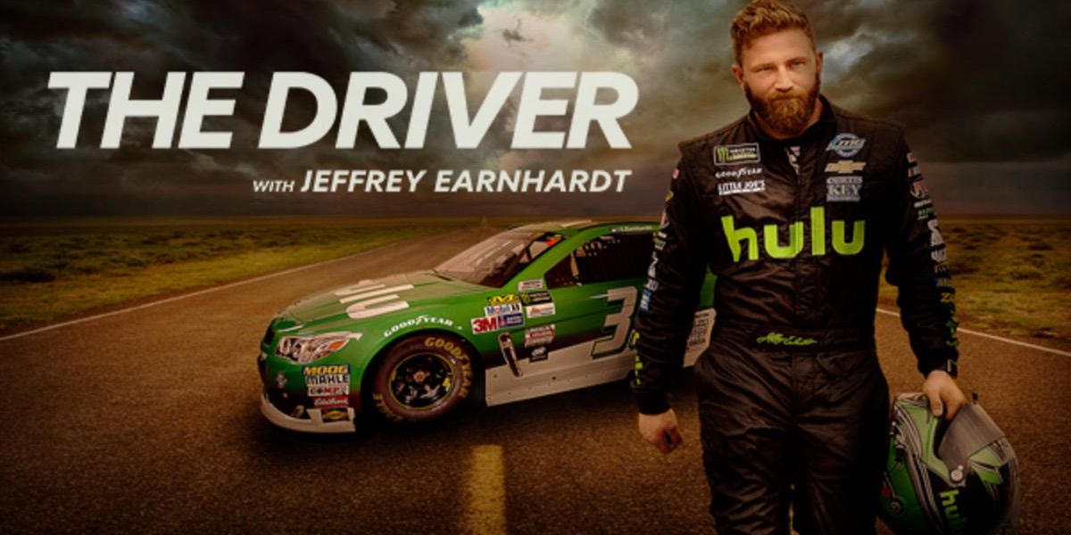 Jeffery Earnhardt poses for a promotional image in front of a car from The Driver