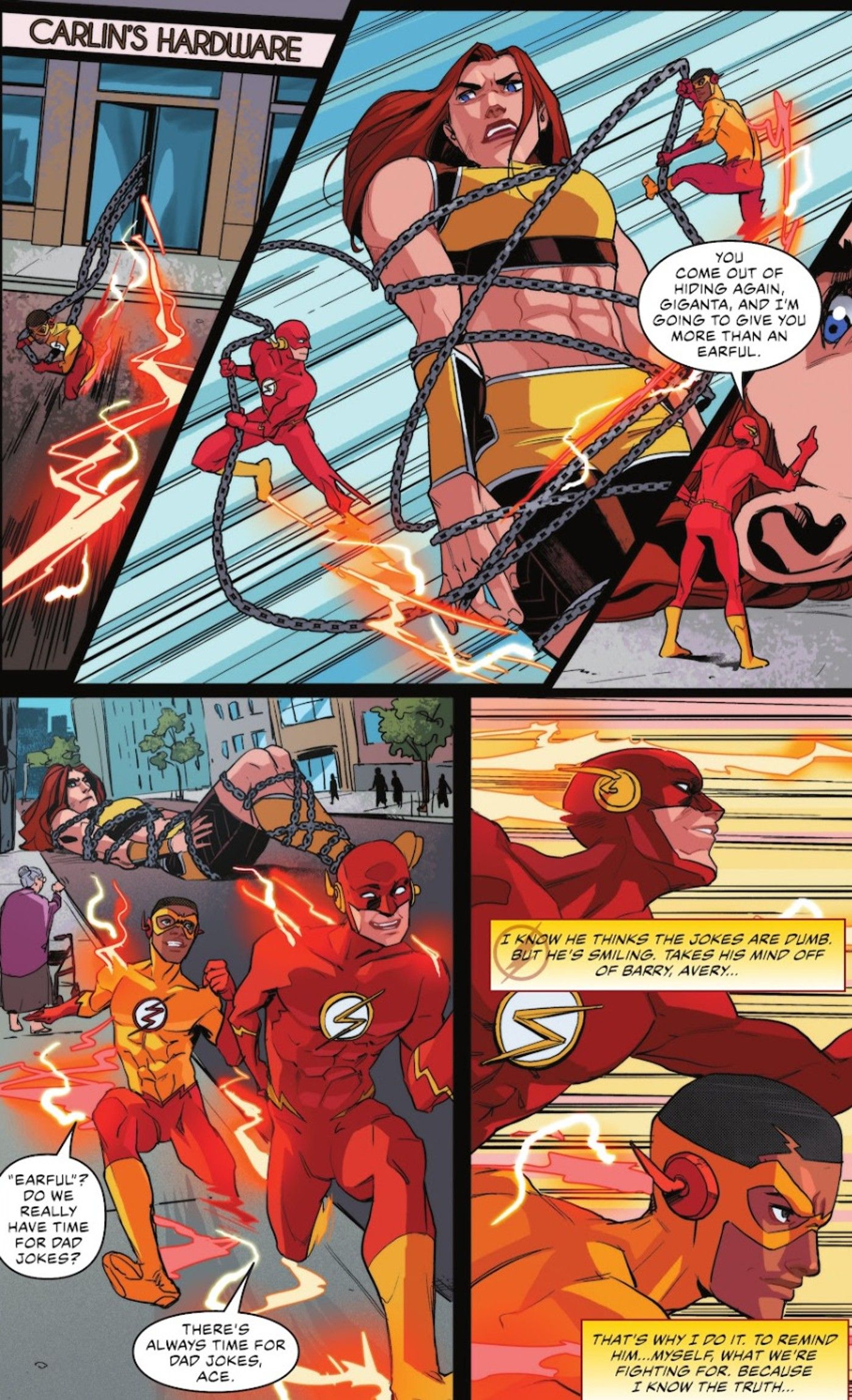 panels from Justice League Road to Dark Crisis #1
