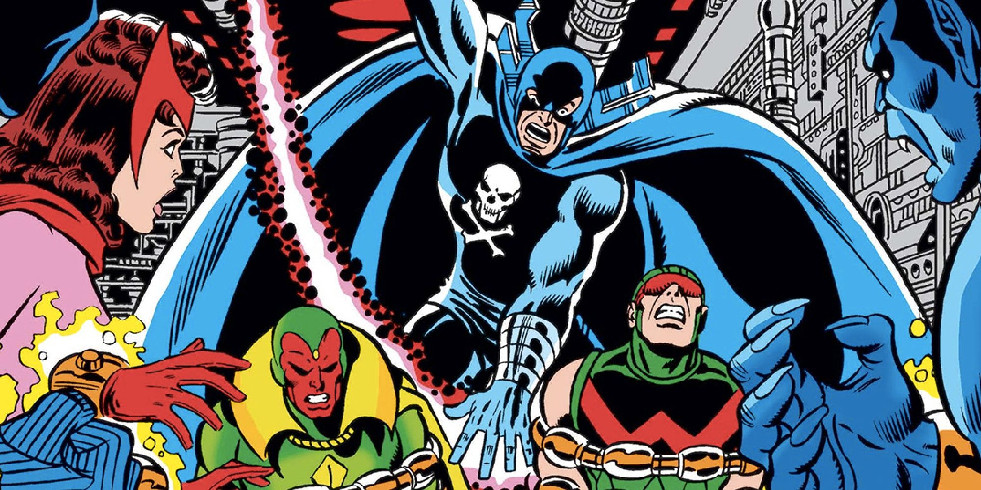 The Grim Reaper captures the Avengers in Marvel Comics.
