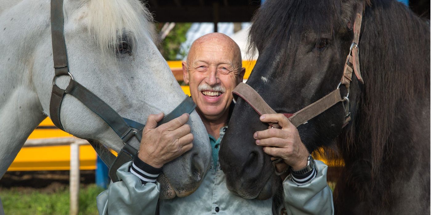 The Incredible Dr Pol with two horses