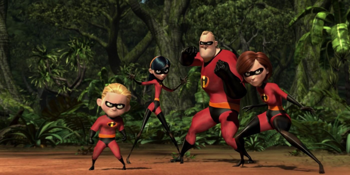 The Incredibles family ready to fight