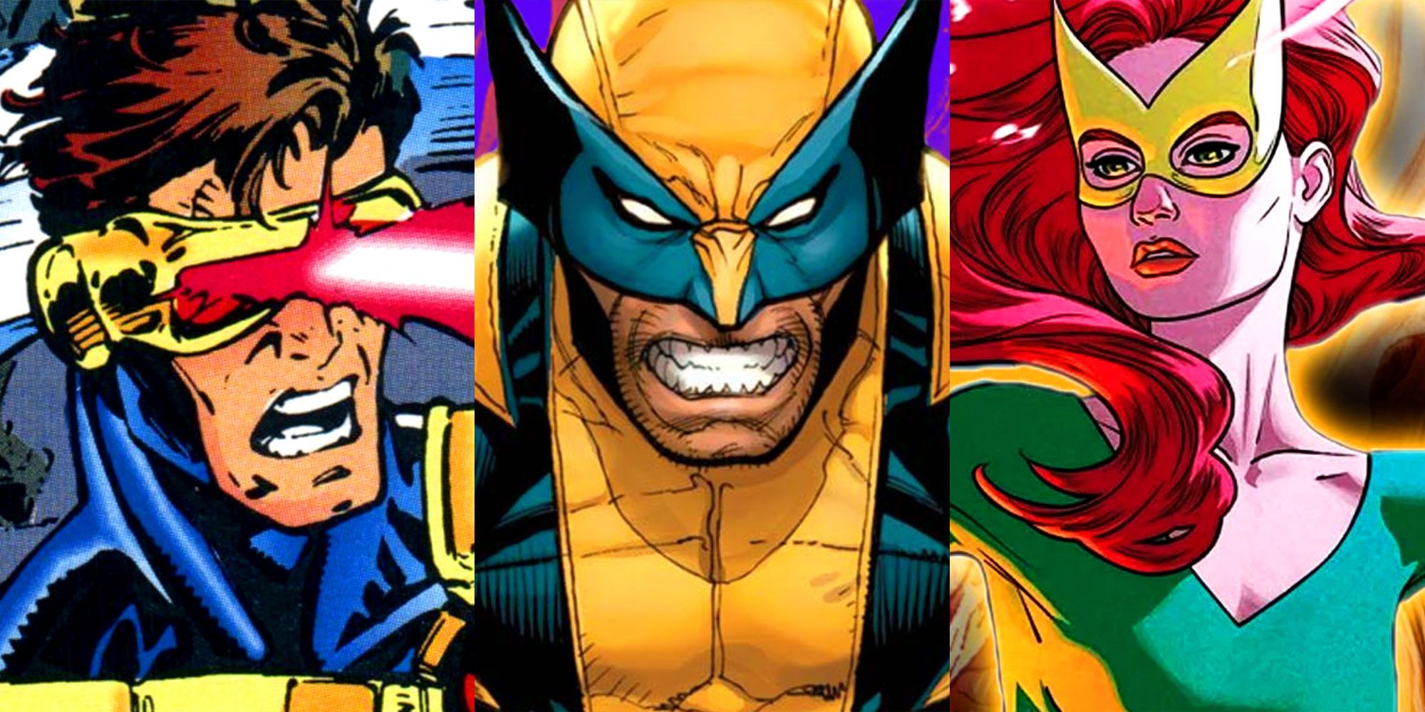 Three side by side characters from X-Men comics.