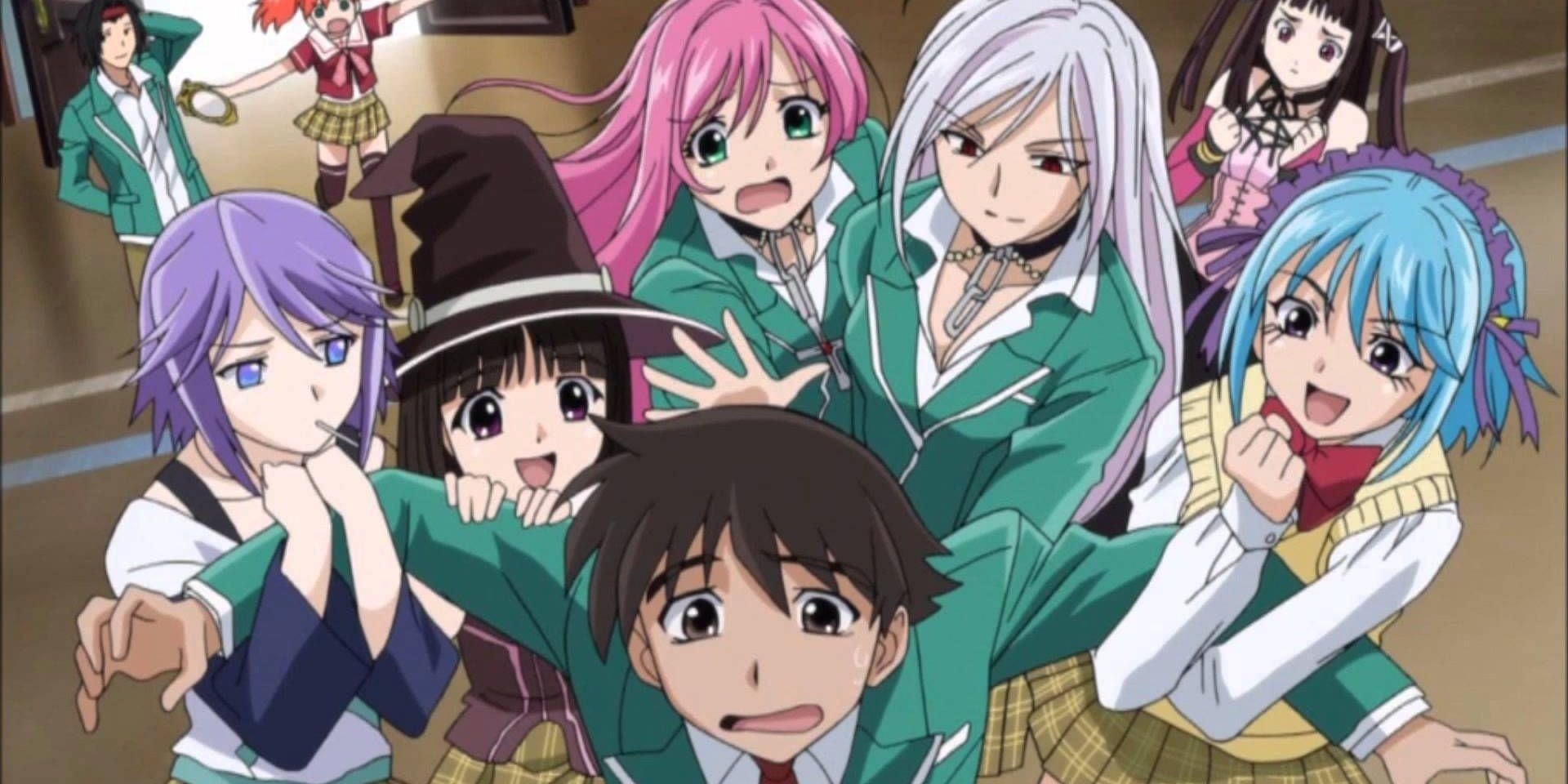 The cast of Rosario and Vampire