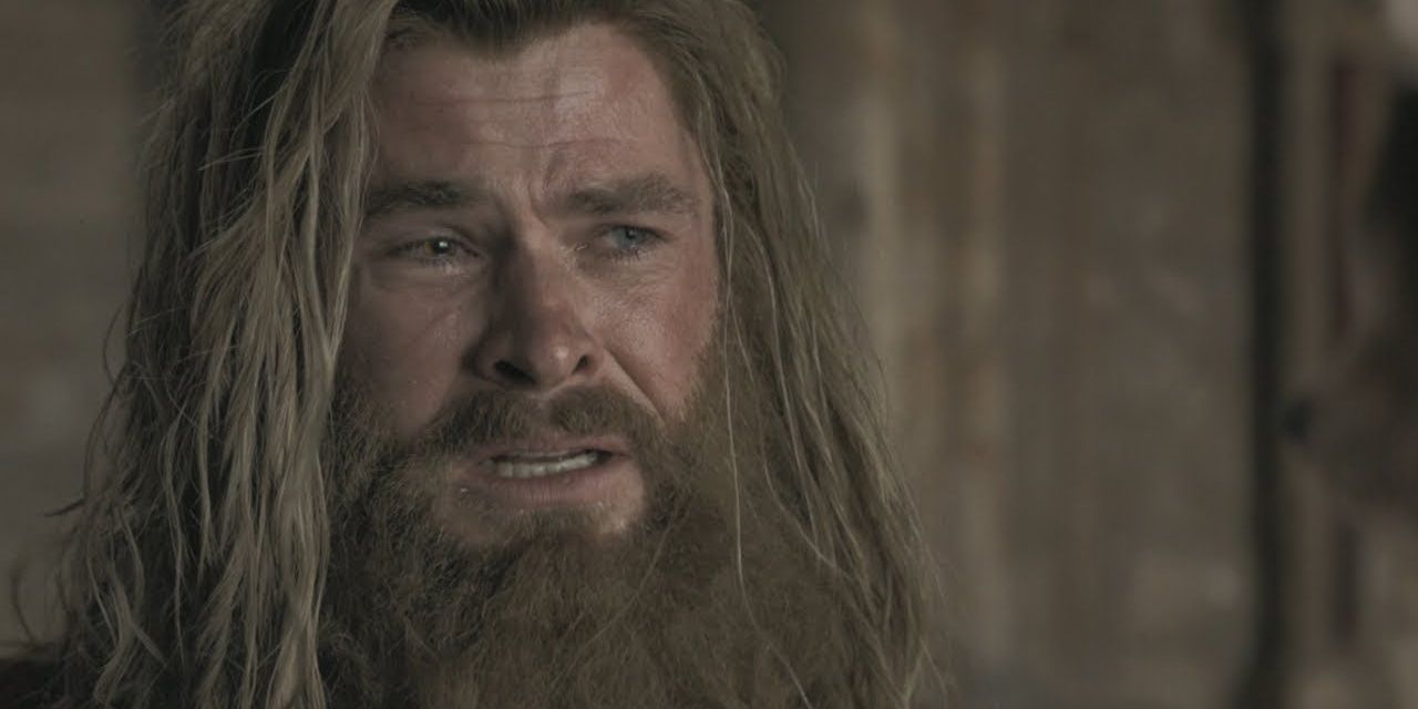 Thor crying in Avengers Endgame Cropped
