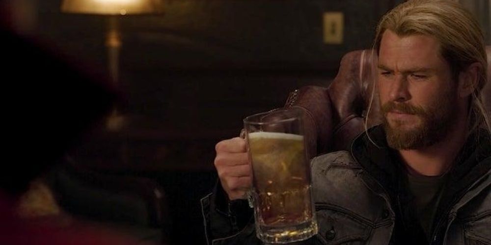 Thor staring at beer in Doctor Strange Cropped 1
